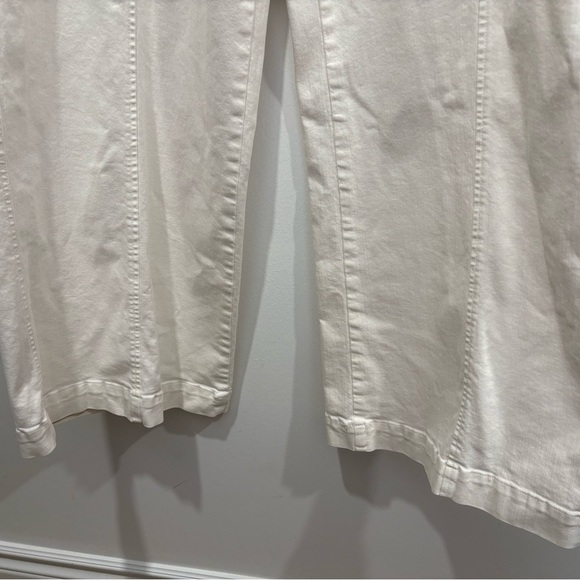 Spanx Women's Jeans Seamed Front Wide Leg inn Ecru Wash Pull-on XL - Picture 7 of 10